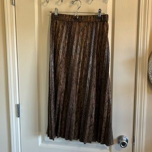 Snake print midi skirt
